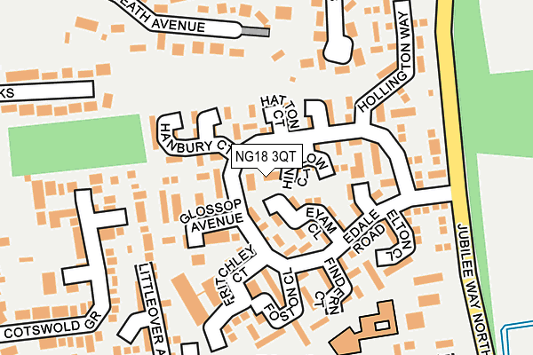 NG18 3QT map - OS OpenMap – Local (Ordnance Survey) NG18 3QT map - OS OpenMap – Local (Ordnance Survey)