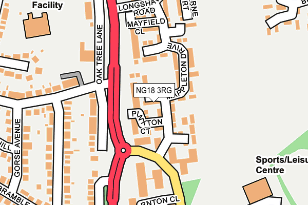 NG18 3RG map - OS OpenMap – Local (Ordnance Survey) NG18 3RG map - OS OpenMap – Local (Ordnance Survey)