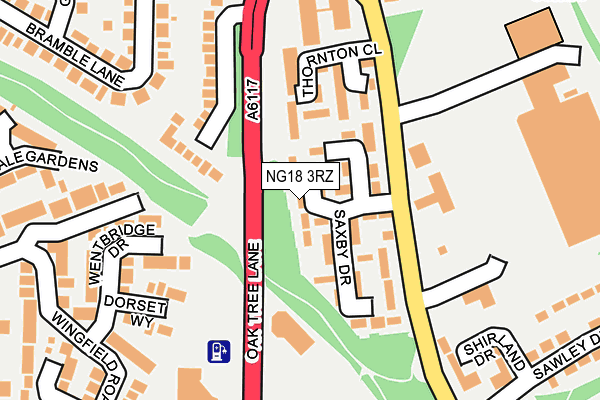 NG18 3RZ map - OS OpenMap – Local (Ordnance Survey) NG18 3RZ map - OS OpenMap – Local (Ordnance Survey)