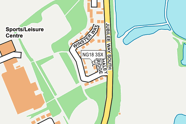 NG18 3SX map - OS OpenMap – Local (Ordnance Survey) NG18 3SX map - OS OpenMap – Local (Ordnance Survey)