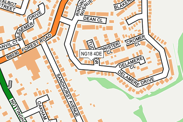 NG18 4DE map - OS OpenMap – Local (Ordnance Survey) NG18 4DE map - OS OpenMap – Local (Ordnance Survey)