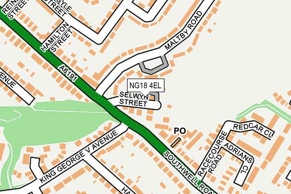 NG18 4EL map - OS OpenMap – Local (Ordnance Survey) NG18 4EL map - OS OpenMap – Local (Ordnance Survey)