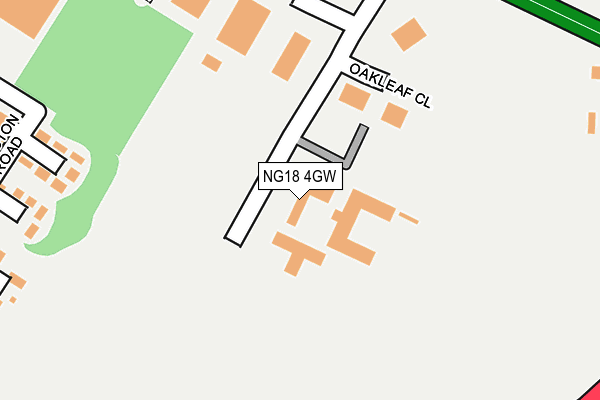 NG18 4GW map - OS OpenMap – Local (Ordnance Survey) NG18 4GW map - OS OpenMap – Local (Ordnance Survey)