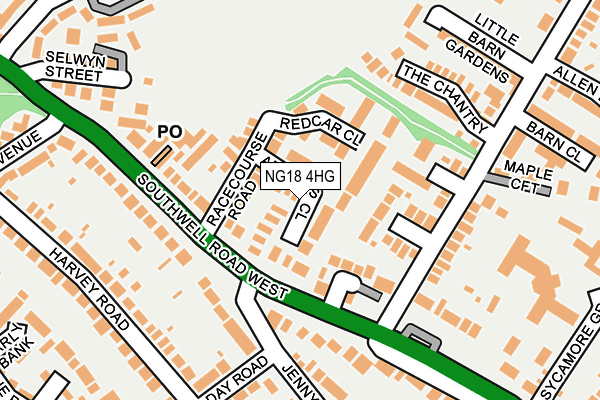 NG18 4HG map - OS OpenMap – Local (Ordnance Survey) NG18 4HG map - OS OpenMap – Local (Ordnance Survey)
