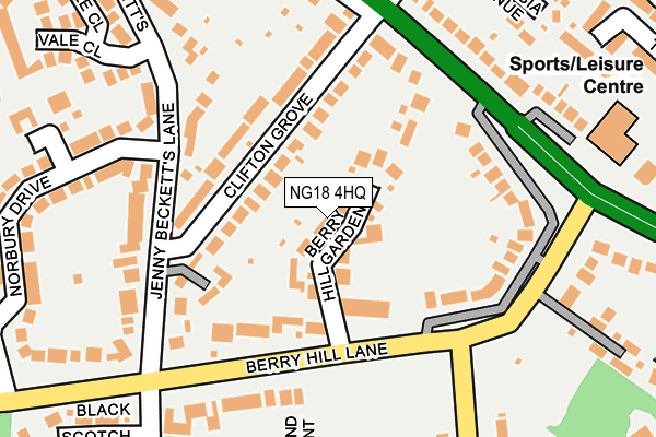 NG18 4HQ map - OS OpenMap – Local (Ordnance Survey) NG18 4HQ map - OS OpenMap – Local (Ordnance Survey)