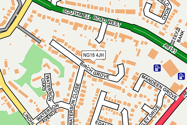 NG18 4JH map - OS OpenMap – Local (Ordnance Survey) NG18 4JH map - OS OpenMap – Local (Ordnance Survey)