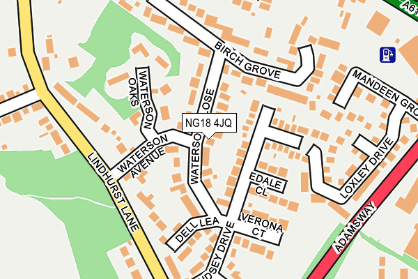 NG18 4JQ map - OS OpenMap – Local (Ordnance Survey) NG18 4JQ map - OS OpenMap – Local (Ordnance Survey)