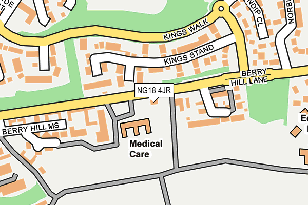 NG18 4JR map - OS OpenMap – Local (Ordnance Survey) NG18 4JR map - OS OpenMap – Local (Ordnance Survey)