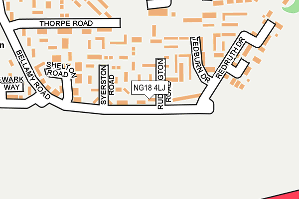 NG18 4LJ map - OS OpenMap – Local (Ordnance Survey)