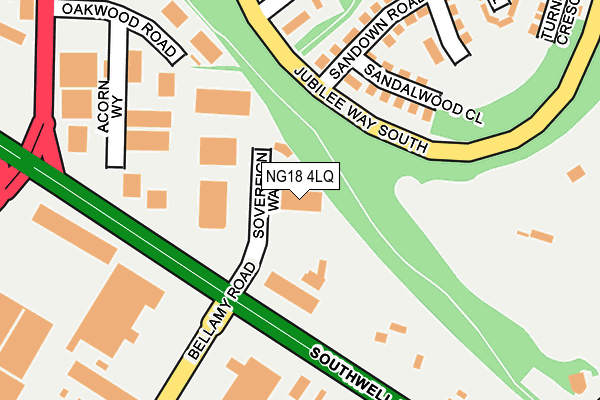 NG18 4LQ map - OS OpenMap – Local (Ordnance Survey) NG18 4LQ map - OS OpenMap – Local (Ordnance Survey)