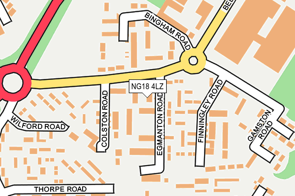 NG18 4LZ map - OS OpenMap – Local (Ordnance Survey) NG18 4LZ map - OS OpenMap – Local (Ordnance Survey)