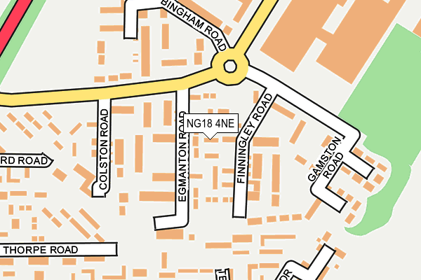 NG18 4NE map - OS OpenMap – Local (Ordnance Survey) NG18 4NE map - OS OpenMap – Local (Ordnance Survey)