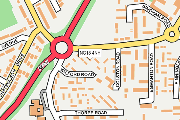 NG18 4NH map - OS OpenMap – Local (Ordnance Survey) NG18 4NH map - OS OpenMap – Local (Ordnance Survey)