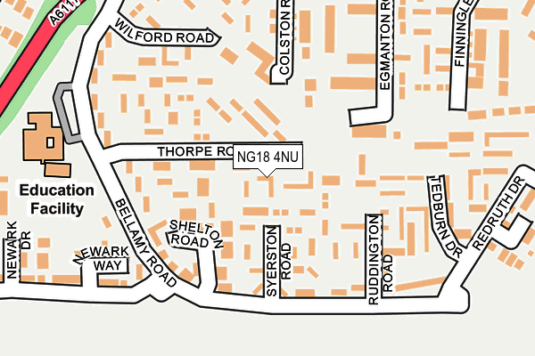 NG18 4NU map - OS OpenMap – Local (Ordnance Survey) NG18 4NU map - OS OpenMap – Local (Ordnance Survey)