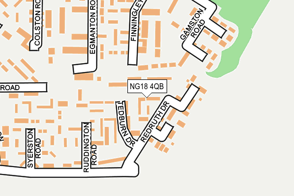 NG18 4QB map - OS OpenMap – Local (Ordnance Survey) NG18 4QB map - OS OpenMap – Local (Ordnance Survey)