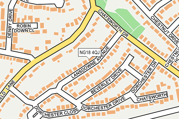 NG18 4QJ map - OS OpenMap – Local (Ordnance Survey) NG18 4QJ map - OS OpenMap – Local (Ordnance Survey)