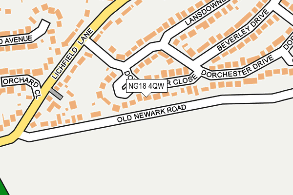 NG18 4QW map - OS OpenMap – Local (Ordnance Survey) NG18 4QW map - OS OpenMap – Local (Ordnance Survey)