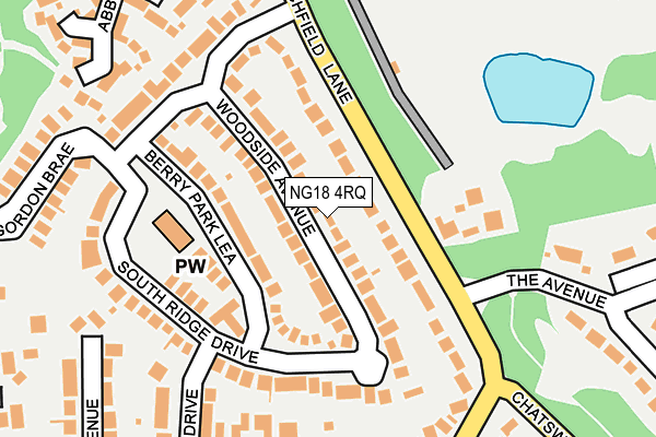 NG18 4RQ map - OS OpenMap – Local (Ordnance Survey) NG18 4RQ map - OS OpenMap – Local (Ordnance Survey)