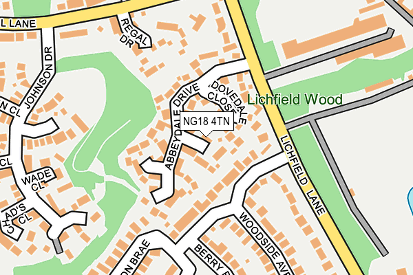 NG18 4TN map - OS OpenMap – Local (Ordnance Survey) NG18 4TN map - OS OpenMap – Local (Ordnance Survey)