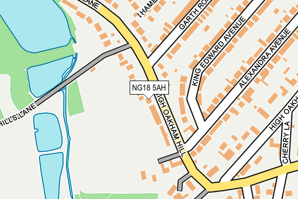NG18 5AH map - OS OpenMap – Local (Ordnance Survey) NG18 5AH map - OS OpenMap – Local (Ordnance Survey)
