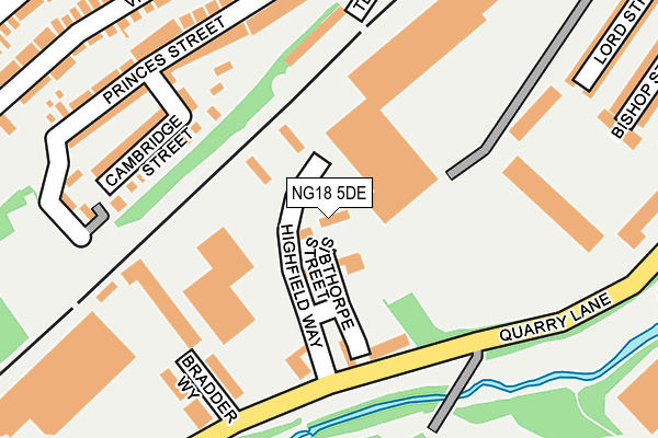 NG18 5DE map - OS OpenMap – Local (Ordnance Survey) NG18 5DE map - OS OpenMap – Local (Ordnance Survey)