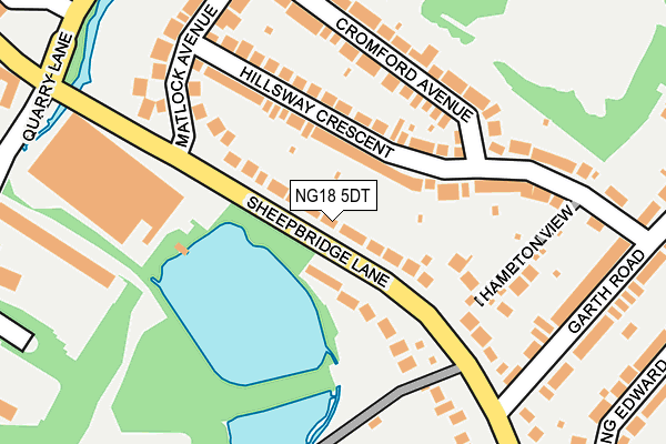NG18 5DT map - OS OpenMap – Local (Ordnance Survey) NG18 5DT map - OS OpenMap – Local (Ordnance Survey)