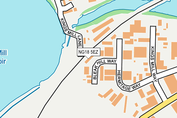 NG18 5EZ map - OS OpenMap – Local (Ordnance Survey) NG18 5EZ map - OS OpenMap – Local (Ordnance Survey)