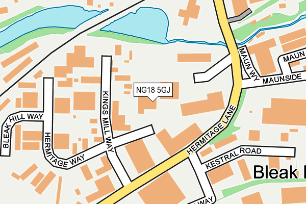 NG18 5GJ map - OS OpenMap – Local (Ordnance Survey) NG18 5GJ map - OS OpenMap – Local (Ordnance Survey)