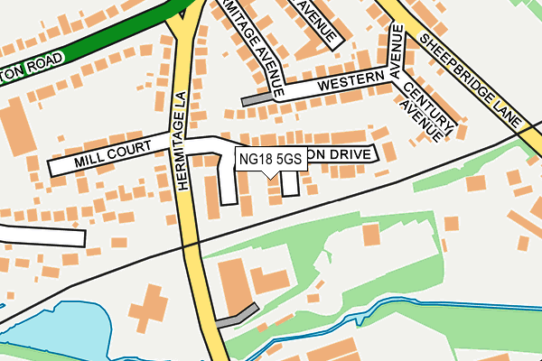 NG18 5GS map - OS OpenMap – Local (Ordnance Survey) NG18 5GS map - OS OpenMap – Local (Ordnance Survey)