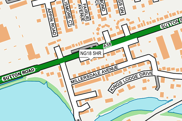NG18 5HR map - OS OpenMap – Local (Ordnance Survey) NG18 5HR map - OS OpenMap – Local (Ordnance Survey)