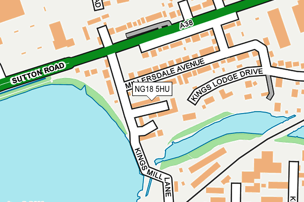 NG18 5HU map - OS OpenMap – Local (Ordnance Survey) NG18 5HU map - OS OpenMap – Local (Ordnance Survey)