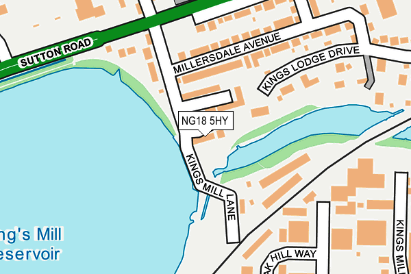 NG18 5HY map - OS OpenMap – Local (Ordnance Survey) NG18 5HY map - OS OpenMap – Local (Ordnance Survey)
