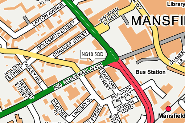 NG18 5QD map - OS OpenMap – Local (Ordnance Survey) NG18 5QD map - OS OpenMap – Local (Ordnance Survey)