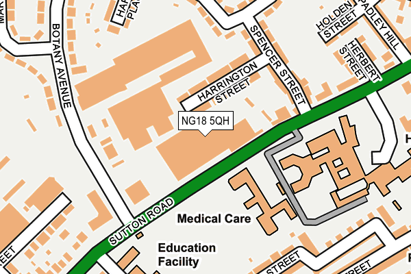 NG18 5QH map - OS OpenMap – Local (Ordnance Survey) NG18 5QH map - OS OpenMap – Local (Ordnance Survey)