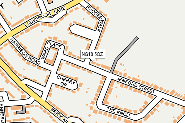 NG18 5QZ map - OS OpenMap – Local (Ordnance Survey) NG18 5QZ map - OS OpenMap – Local (Ordnance Survey)