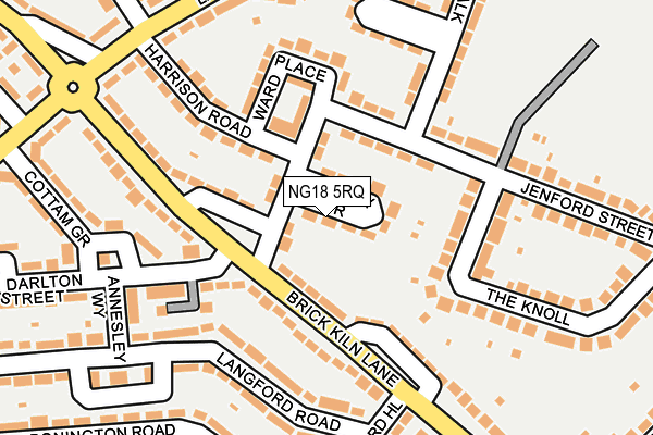 NG18 5RQ map - OS OpenMap – Local (Ordnance Survey) NG18 5RQ map - OS OpenMap – Local (Ordnance Survey)