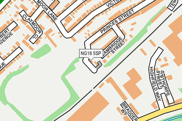 NG18 5SP map - OS OpenMap – Local (Ordnance Survey) NG18 5SP map - OS OpenMap – Local (Ordnance Survey)