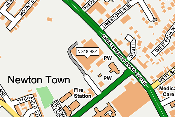 NG18 9SZ map - OS OpenMap – Local (Ordnance Survey) NG18 9SZ map - OS OpenMap – Local (Ordnance Survey)