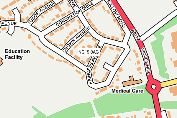 NG19 0AG map - OS OpenMap – Local (Ordnance Survey) NG19 0AG map - OS OpenMap – Local (Ordnance Survey)