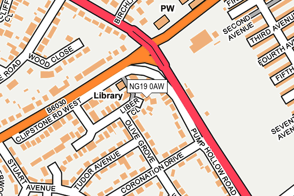 NG19 0AW map - OS OpenMap – Local (Ordnance Survey) NG19 0AW map - OS OpenMap – Local (Ordnance Survey)