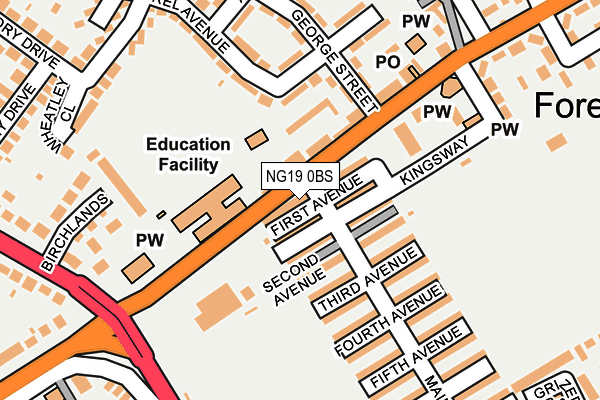 NG19 0BS map - OS OpenMap – Local (Ordnance Survey) NG19 0BS map - OS OpenMap – Local (Ordnance Survey)