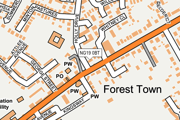 NG19 0BT map - OS OpenMap – Local (Ordnance Survey) NG19 0BT map - OS OpenMap – Local (Ordnance Survey)
