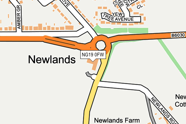 NG19 0FW map - OS OpenMap – Local (Ordnance Survey) NG19 0FW map - OS OpenMap – Local (Ordnance Survey)