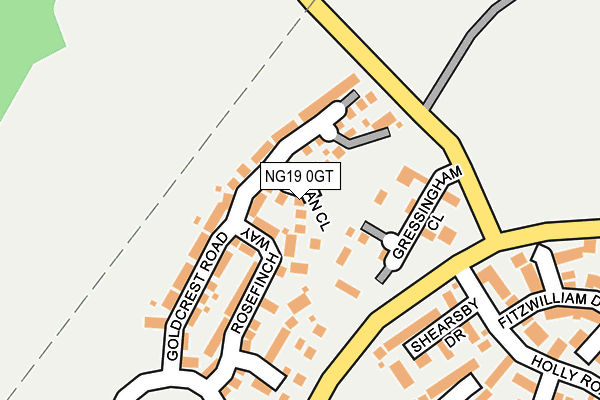 NG19 0GT map - OS OpenMap – Local (Ordnance Survey) NG19 0GT map - OS OpenMap – Local (Ordnance Survey)