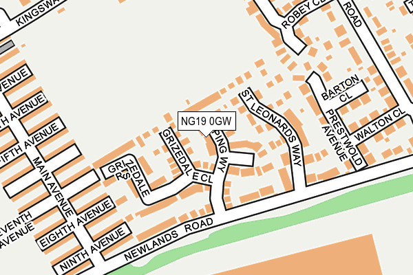 NG19 0GW map - OS OpenMap – Local (Ordnance Survey) NG19 0GW map - OS OpenMap – Local (Ordnance Survey)