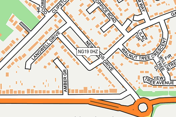 NG19 0HZ map - OS OpenMap – Local (Ordnance Survey) NG19 0HZ map - OS OpenMap – Local (Ordnance Survey)