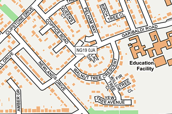 NG19 0JA map - OS OpenMap – Local (Ordnance Survey) NG19 0JA map - OS OpenMap – Local (Ordnance Survey)