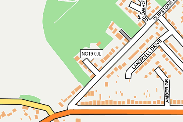 NG19 0JL map - OS OpenMap – Local (Ordnance Survey) NG19 0JL map - OS OpenMap – Local (Ordnance Survey)