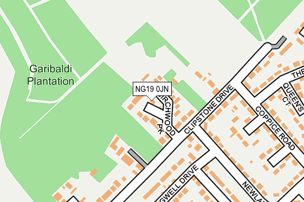 NG19 0JN map - OS OpenMap – Local (Ordnance Survey) NG19 0JN map - OS OpenMap – Local (Ordnance Survey)