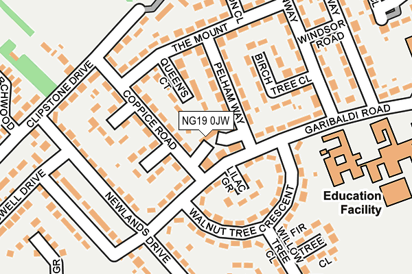 NG19 0JW map - OS OpenMap – Local (Ordnance Survey) NG19 0JW map - OS OpenMap – Local (Ordnance Survey)